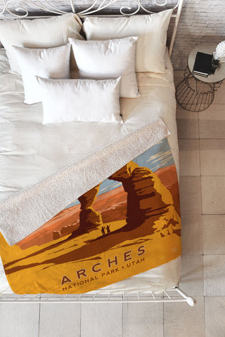 Anderson Design Group Arches Fleece Throw Blanket