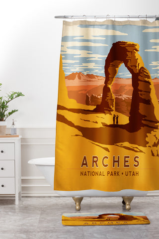 Anderson Design Group Arches Shower Curtain And Mat