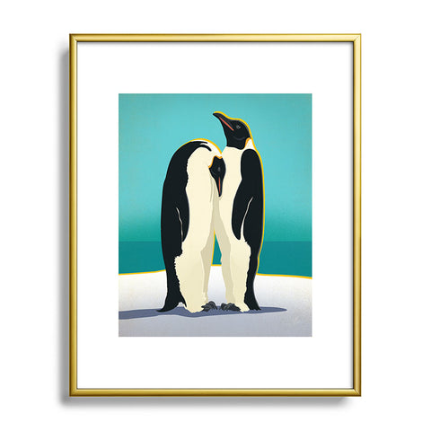 Anderson Design Group Arctic Penguins Metal Framed Art Print