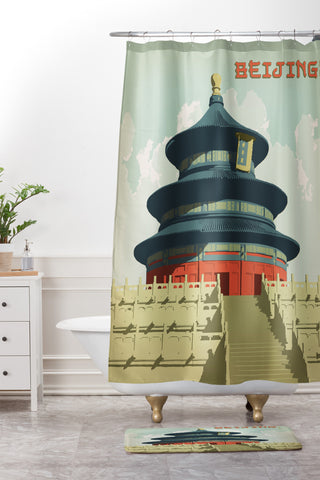 Anderson Design Group Beijing Shower Curtain And Mat