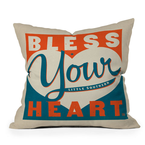 Anderson Design Group Bless Your Heart Throw Pillow