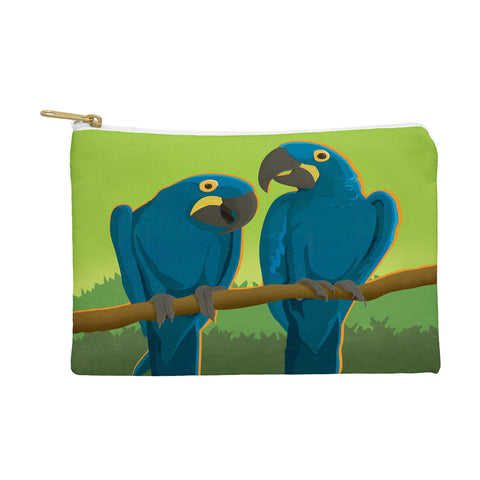 Anderson Design Group Blue Maccaw Parrots Pouch