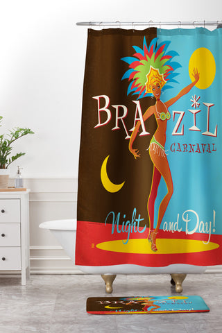 Anderson Design Group Brazil Carnaval Shower Curtain And Mat