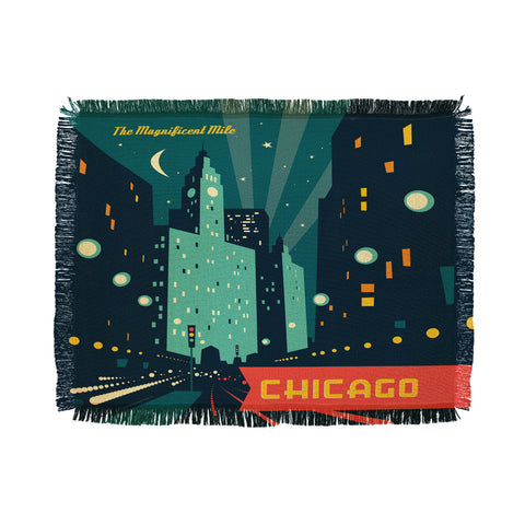 Anderson Design Group Chicago Mag Mile Throw Blanket