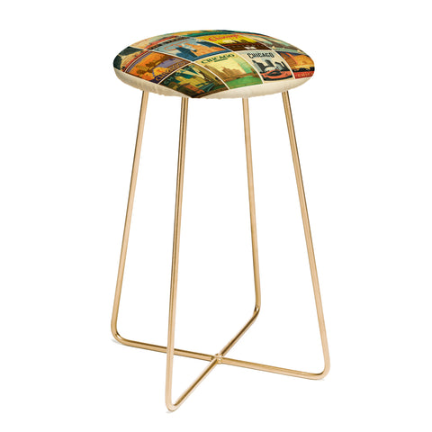Anderson Design Group Chicago Multi Image Print Counter Stool