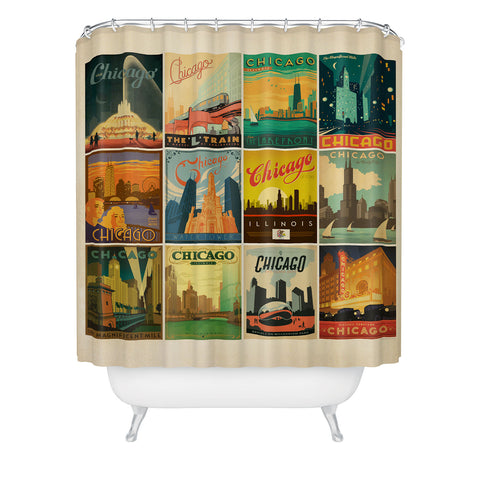 Anderson Design Group Chicago Multi Image Print Shower Curtain