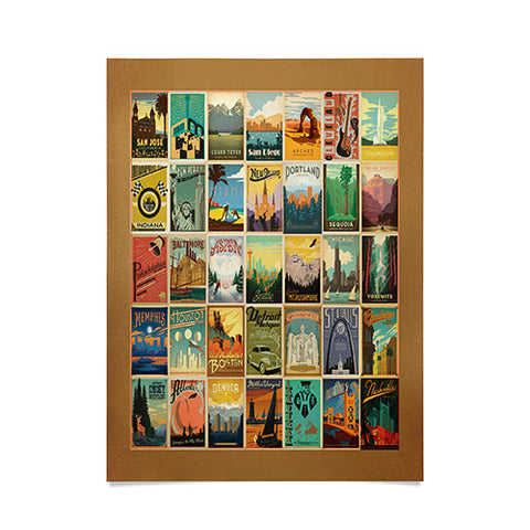 Anderson Design Group City Pattern Border Poster