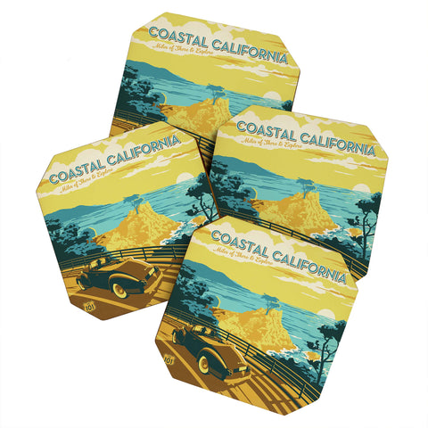 Anderson Design Group Coastal California Coaster Set