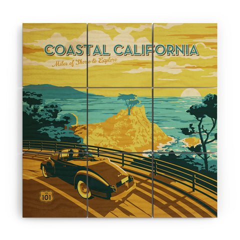 Anderson Design Group Coastal California Wood Wall Mural
