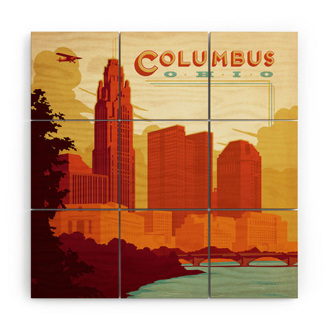 Anderson Design Group Columbus Ohio Wood Wall Mural