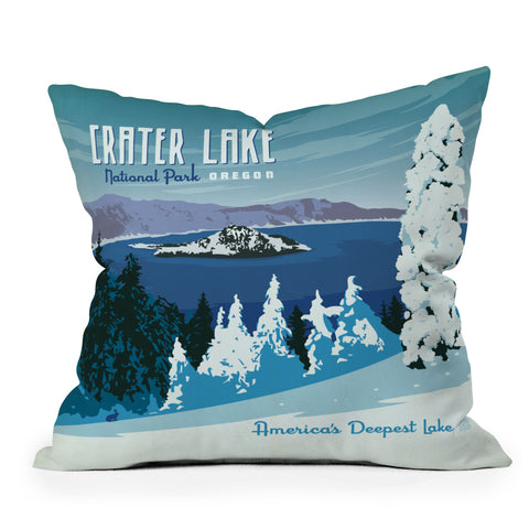 Anderson Design Group Crater Lake National Park Throw Pillow