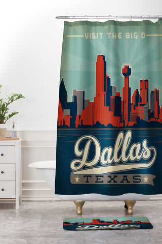Anderson Design Group Dallas Shower Curtain And Mat