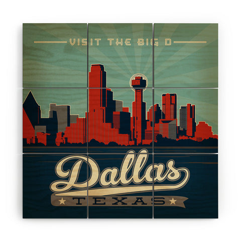 Anderson Design Group Dallas Wood Wall Mural