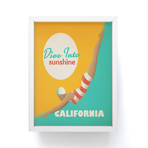 Anderson Design Group Dive California Framed Mini Art Print