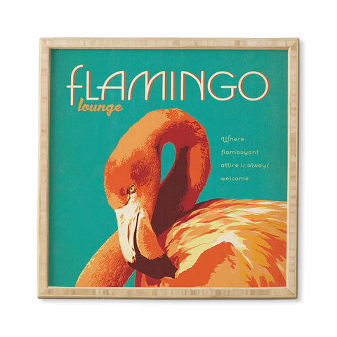 Anderson Design Group Flamingo Lounge Framed Wall Art