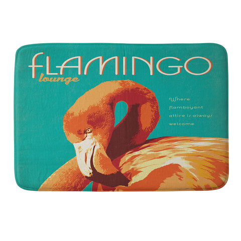 Anderson Design Group Flamingo Lounge Memory Foam Bath Mat