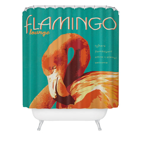 Anderson Design Group Flamingo Lounge Shower Curtain