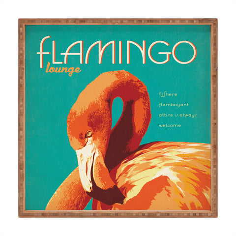Anderson Design Group Flamingo Lounge Square Tray
