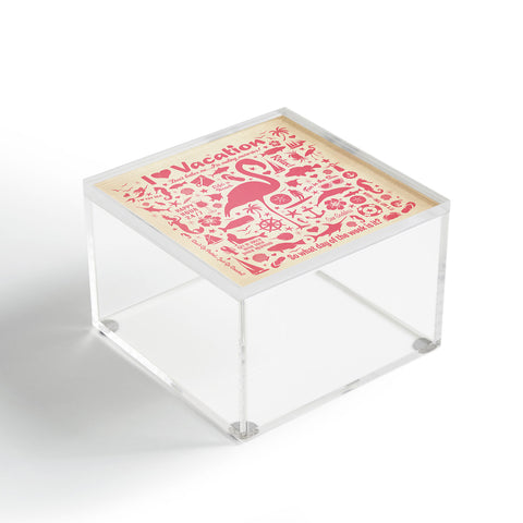 Anderson Design Group Flamingo Pattern Acrylic Box