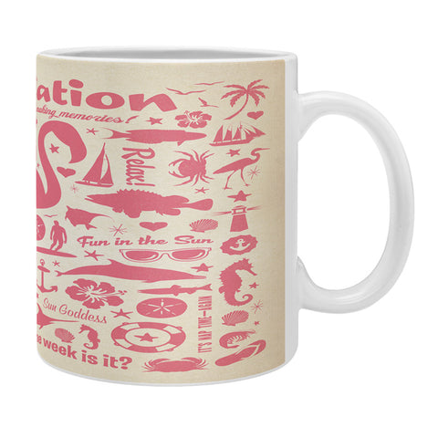Anderson Design Group Flamingo Pattern Coffee Mug
