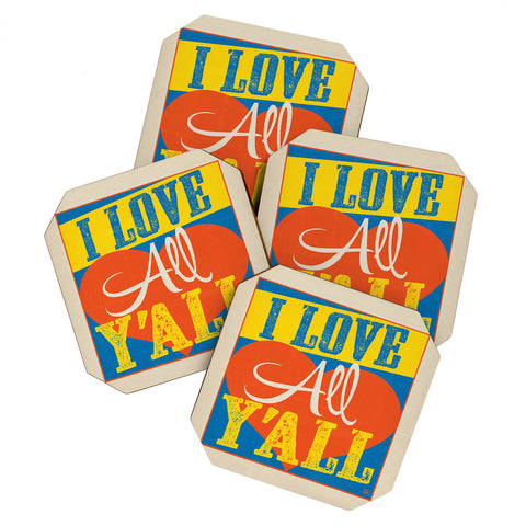 Anderson Design Group I Love All Yall Coaster Set