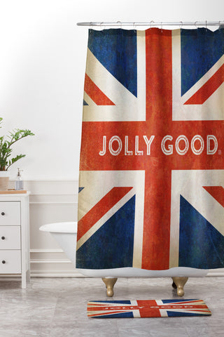 Anderson Design Group Jolly Good British Flag Shower Curtain And Mat