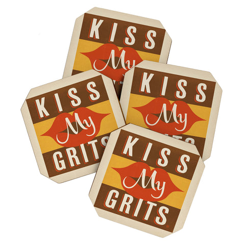 Anderson Design Group Kiss My Grits Coaster Set