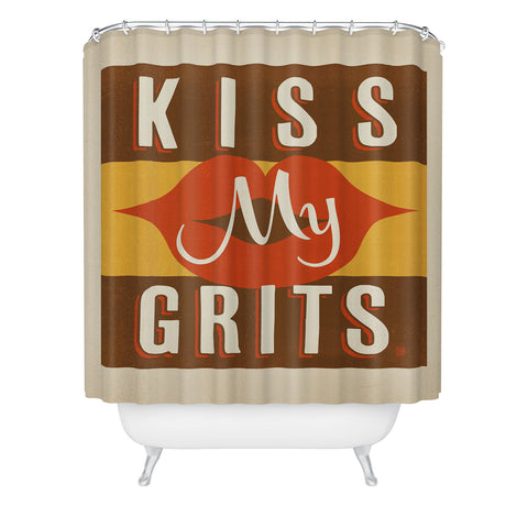 Anderson Design Group Kiss My Grits Shower Curtain