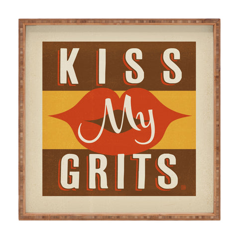 Anderson Design Group Kiss My Grits Square Tray