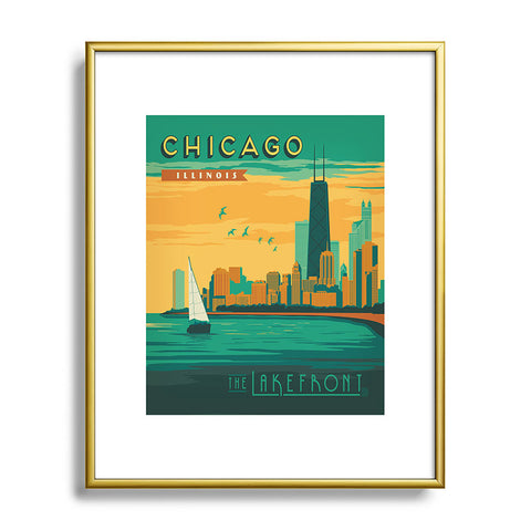 Anderson Design Group Lakefront Chicago Metal Framed Art Print