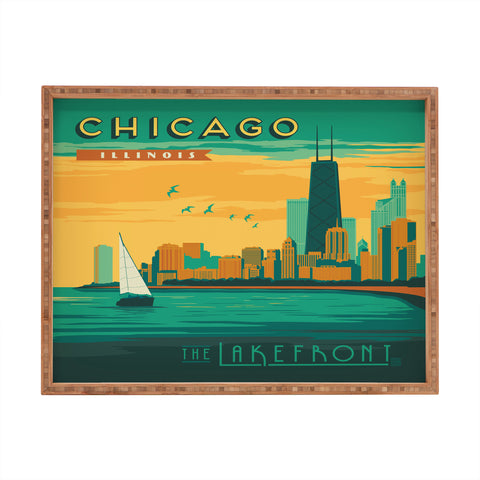 Anderson Design Group Lakefront Chicago Rectangular Tray