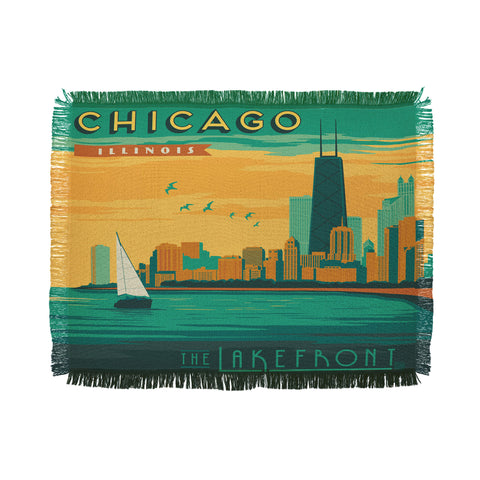 Anderson Design Group Lakefront Chicago Throw Blanket