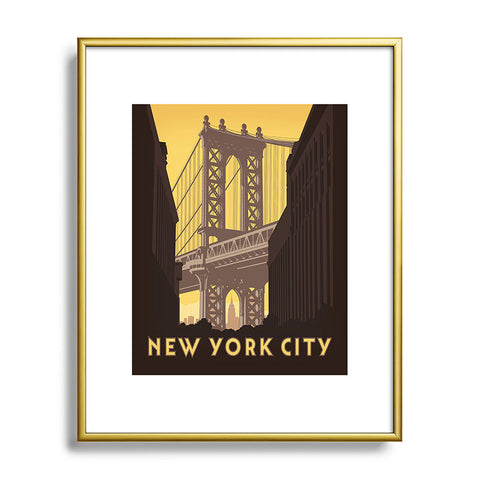 Anderson Design Group NYC Manhattan Bridge Metal Framed Art Print