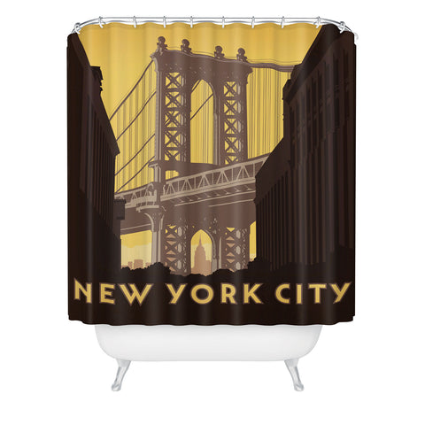 Anderson Design Group NYC Manhattan Bridge Shower Curtain