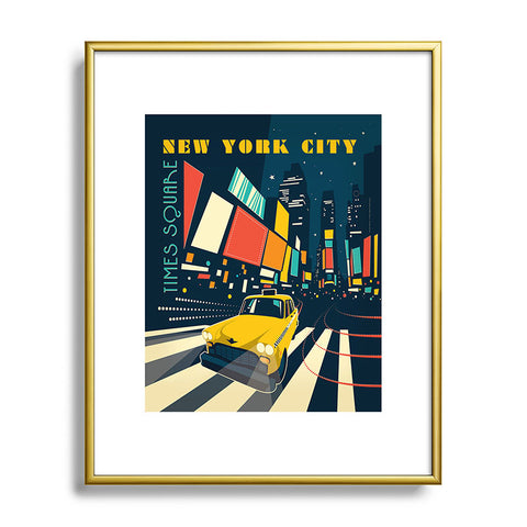 Anderson Design Group NYC Times Square Metal Framed Art Print