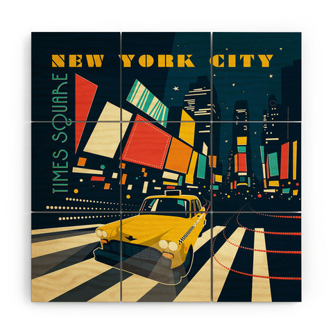Anderson Design Group NYC Times Square Wood Wall Mural