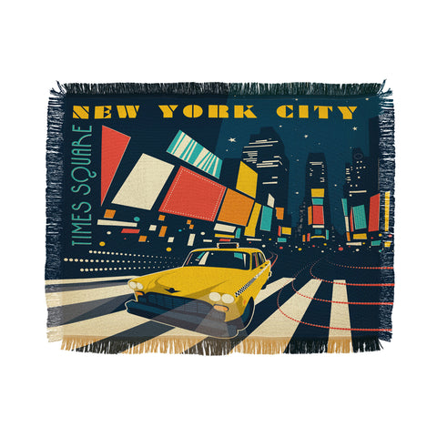 Anderson Design Group NYC Times Square Throw Blanket