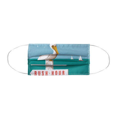 Anderson Design Group Pelican On Rush Hour Happy Hour Sign Face Mask
