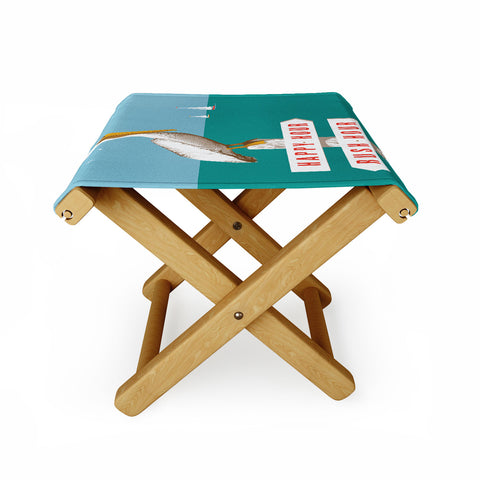 Anderson Design Group Pelican On Rush Hour Happy Hour Sign Folding Stool