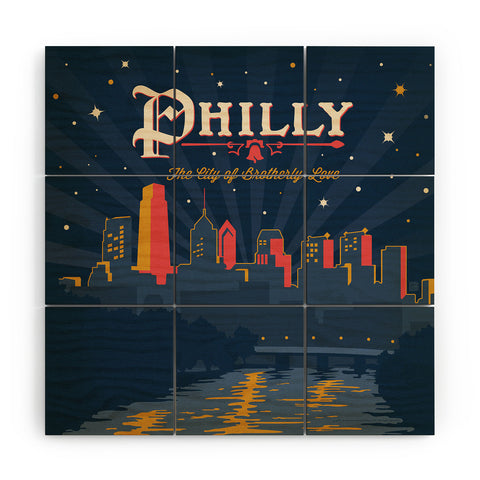 Anderson Design Group Philly Wood Wall Mural