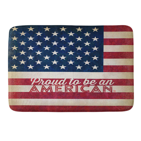 Anderson Design Group Proud To Be An American Flag Memory Foam Bath Mat