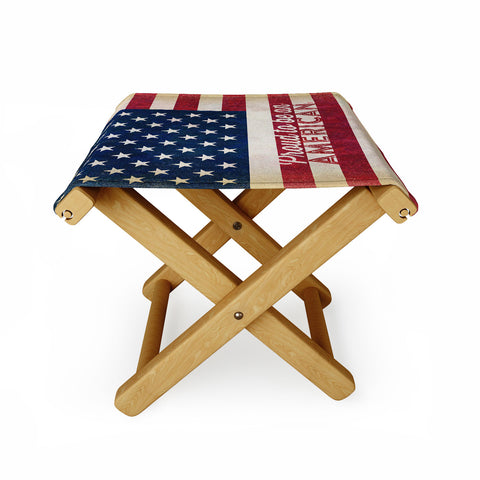 Anderson Design Group Proud To Be An American Flag Folding Stool