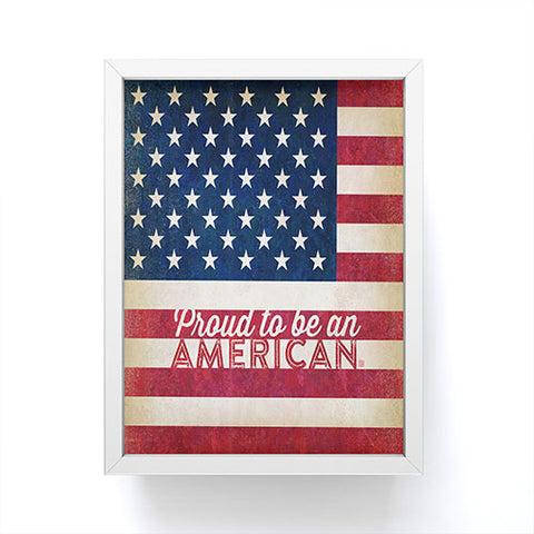 Anderson Design Group Proud To Be An American Flag Framed Mini Art Print