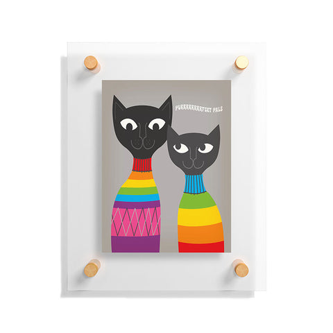 Anderson Design Group Rainbow Cats Floating Acrylic Print