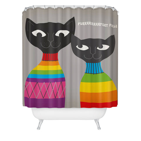 Anderson Design Group Rainbow Cats Shower Curtain