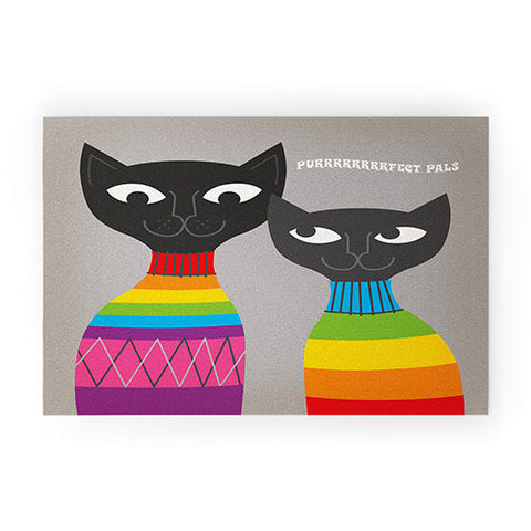 Anderson Design Group Rainbow Cats Welcome Mat