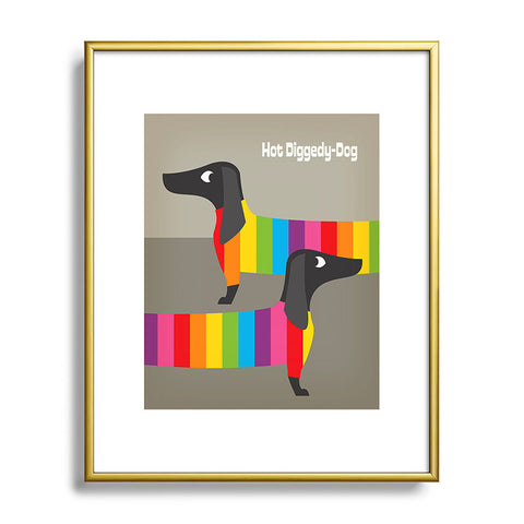 Anderson Design Group Rainbow Dogs Metal Framed Art Print