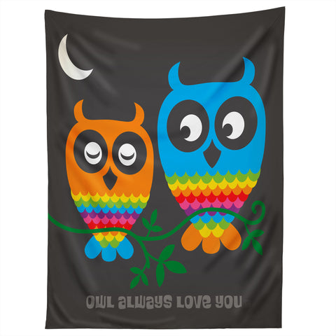 Anderson Design Group Rainbow Owls Tapestry