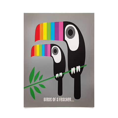 Anderson Design Group Rainbow Toucans Poster