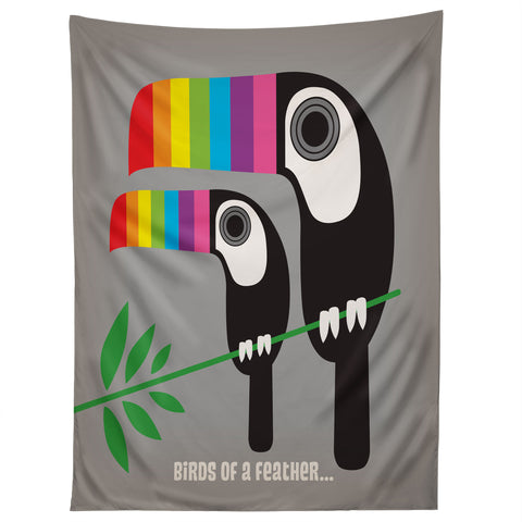 Anderson Design Group Rainbow Toucans Tapestry